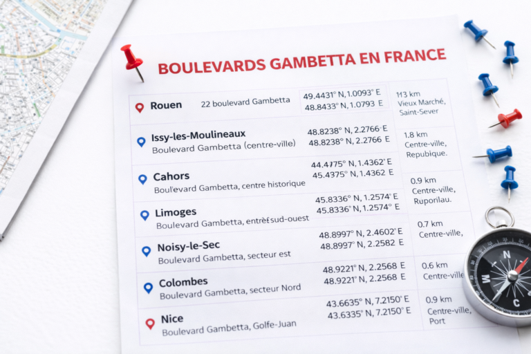 Boulevard Gambetta en France : Localisations, Histoire et Guide Pratique des Principales Villes