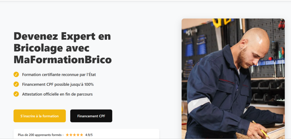 Présentation de la certification bricolage MaFormationBrico.fr