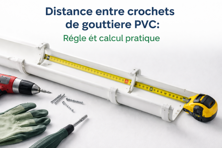 Distance entre crochets de gouttière PVC : règle et calcul pratique