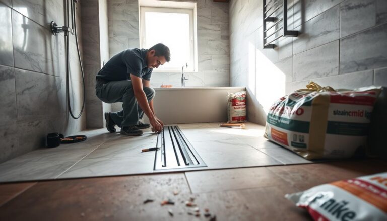 caniveau douche italienne installation